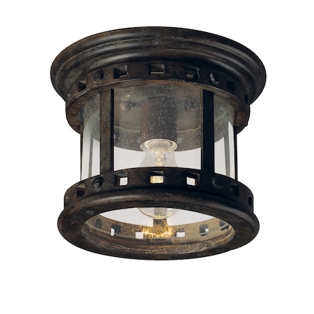 Maxim Lighting Santa Barbara DC 1-Light 9" Wide Sienna Outdoor Flush Mount Light 3130CDSE